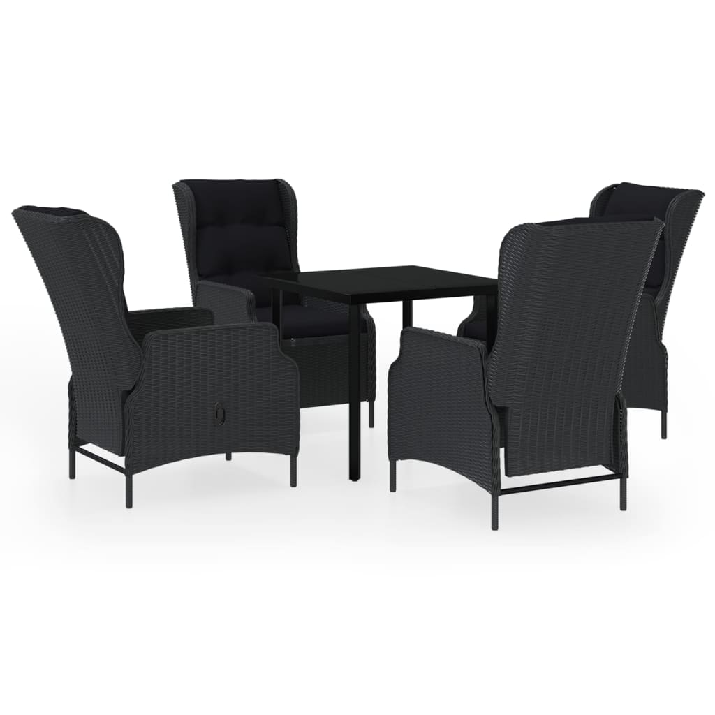 -Delige Tuinset 5 80 cm tafellengte Donkergrijs