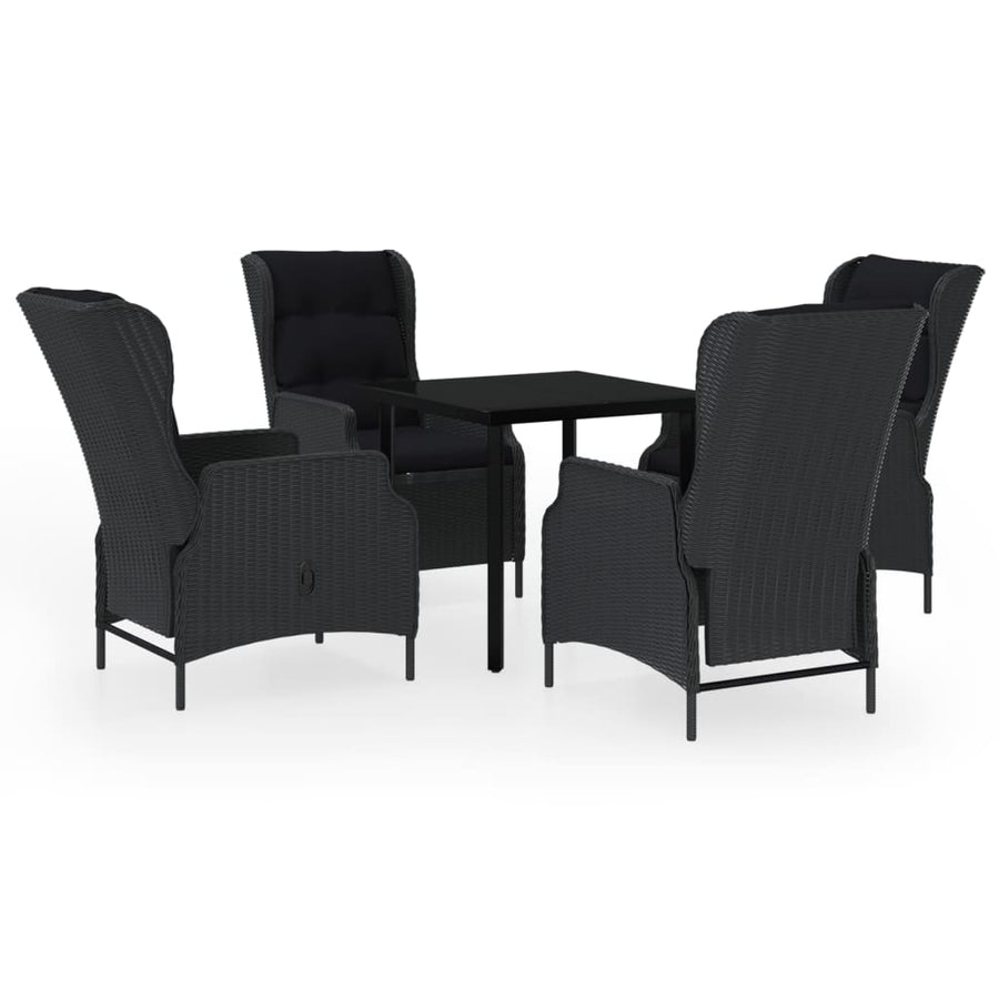 -Delige Tuinset 5 80 cm tafellengte Donkergrijs