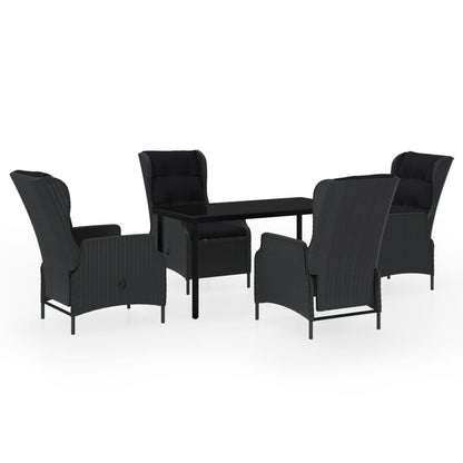 -Delige Tuinset 5 140 cm tafellengte Donkergrijs