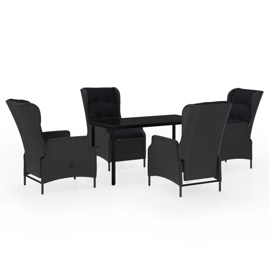 -Delige Tuinset 5 140 cm tafellengte Donkergrijs