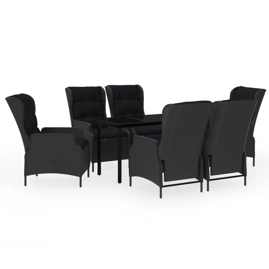 -Delige Tuinset 7 140 cm tafellengte Donkergrijs