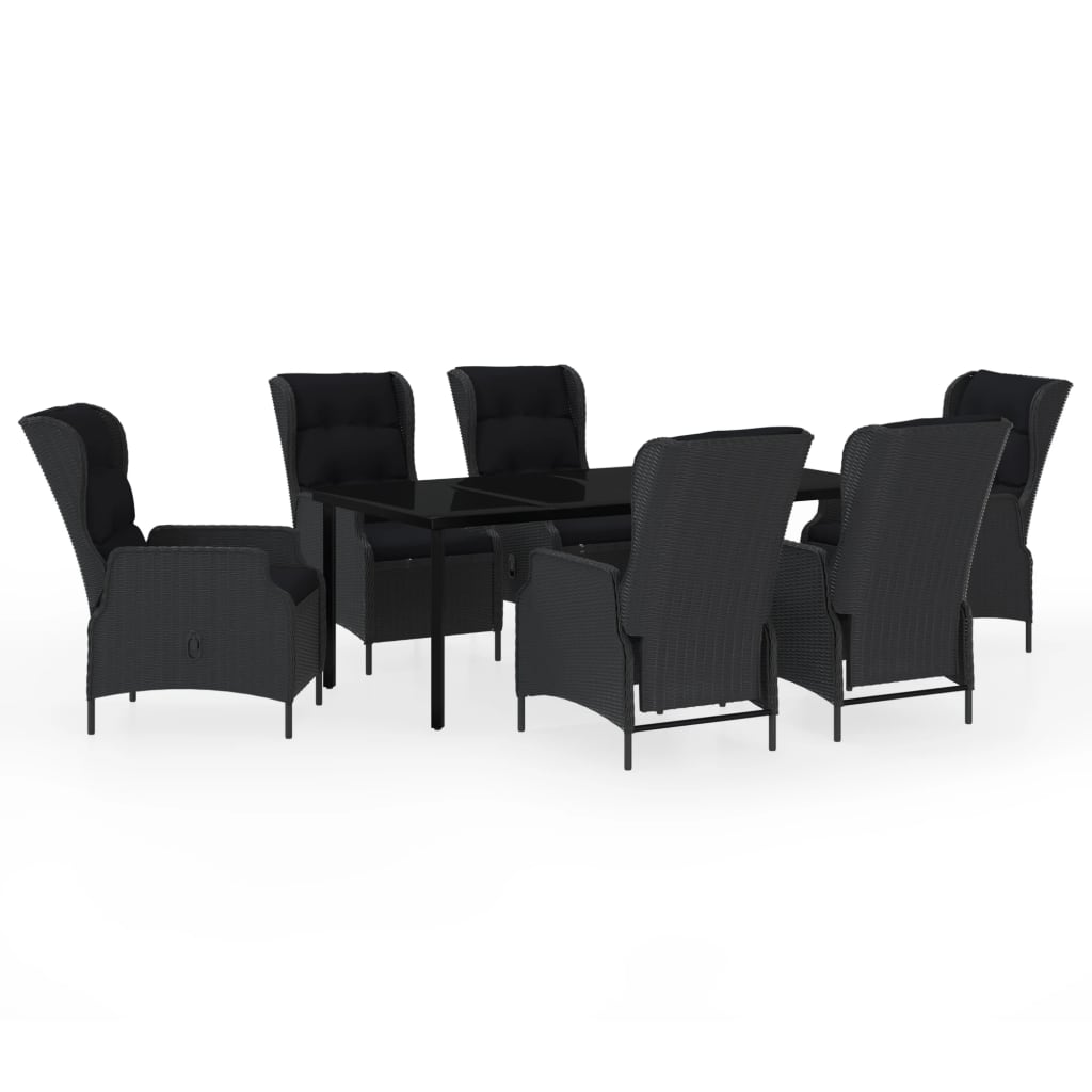 Tuinset 7 200 cm tafellengte Donkergrijs
