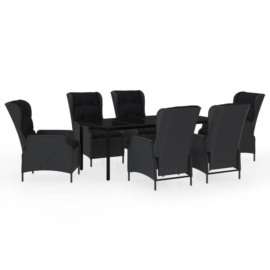 Tuinset 7 200 cm tafellengte Donkergrijs
