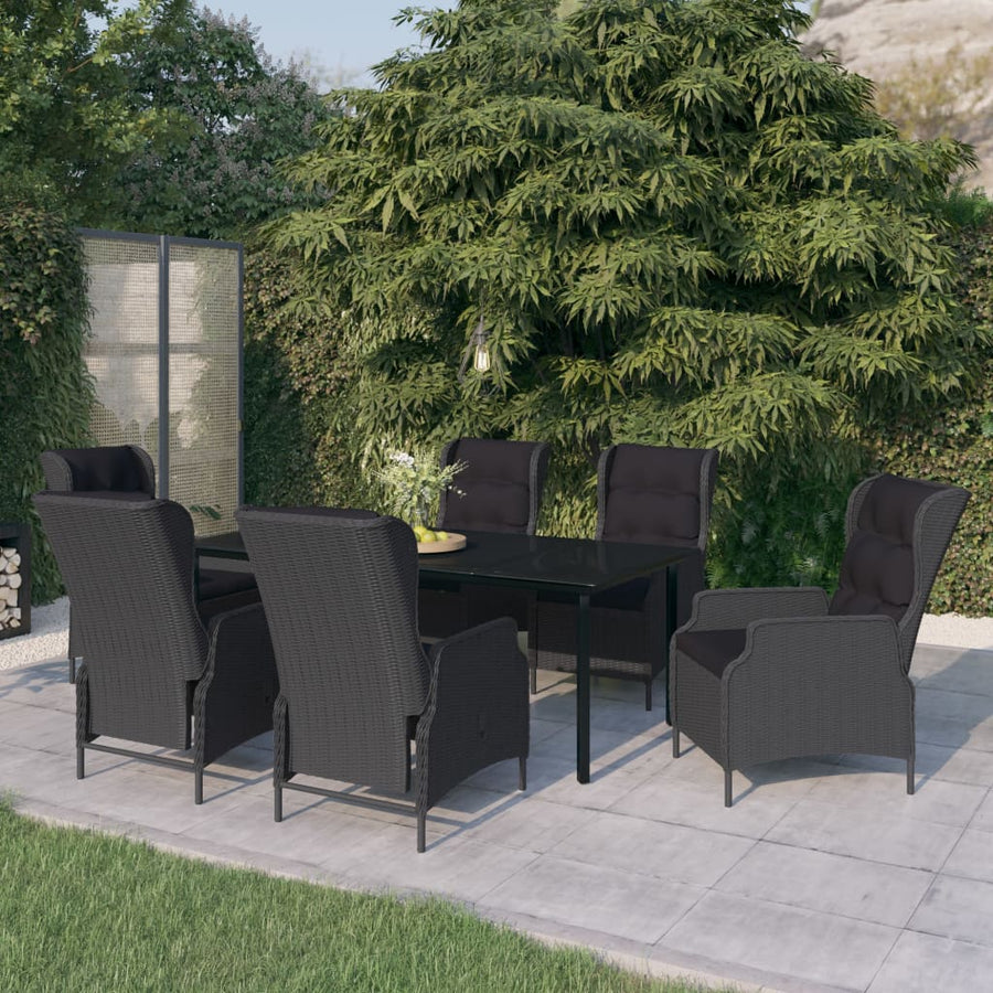 Tuinset 7 200 cm tafellengte Donkergrijs
