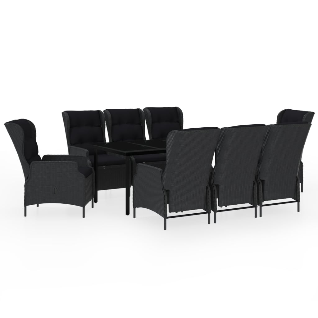 Tuinset 9 200 cm tafellengte Donkergrijs