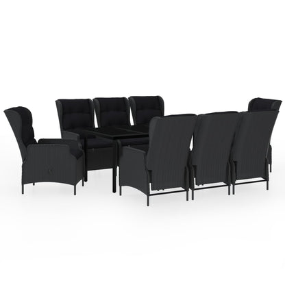 Tuinset 9 200 cm tafellengte Donkergrijs