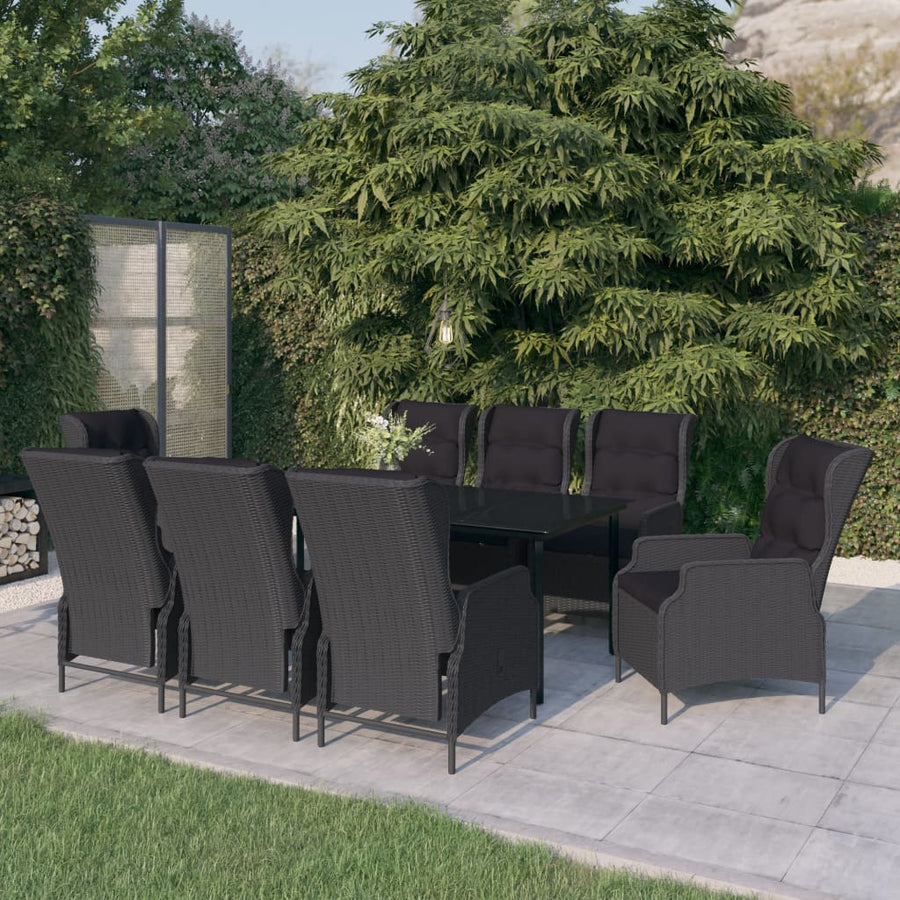 Tuinset 9 200 cm tafellengte Donkergrijs