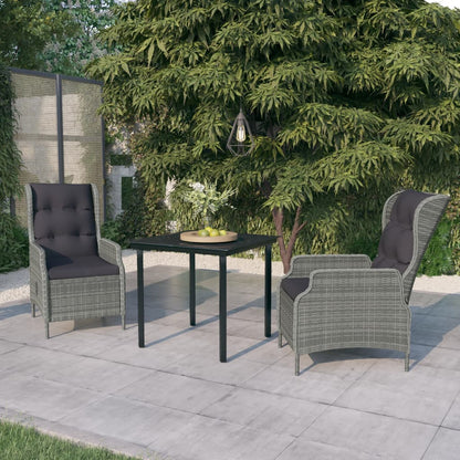 Tuinset 3 80 cm tafellengte Lichtgrijs