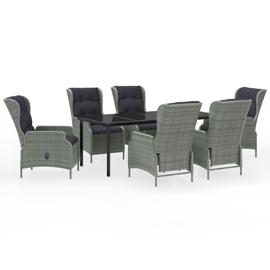 Tuinset 7 200 cm tafellengte Lichtgrijs