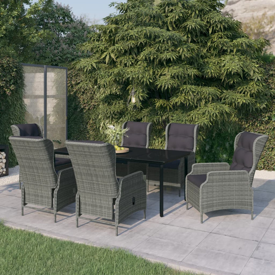 Tuinset 7 200 cm tafellengte Lichtgrijs