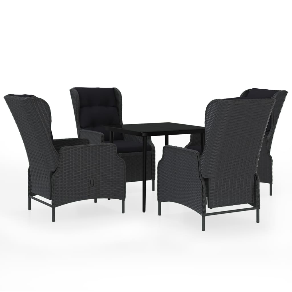 -Delige Tuinset 5 80 cm tafellengte Donkergrijs