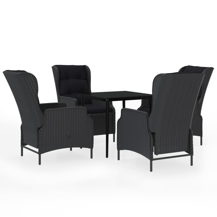 -Delige Tuinset 5 80 cm tafellengte Donkergrijs