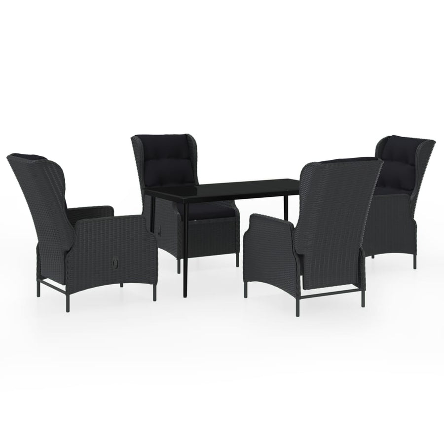 -Delige Tuinset 5 140 cm tafellengte Donkergrijs