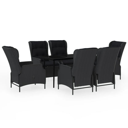 -Delige Tuinset 7 140 cm tafellengte Donkergrijs