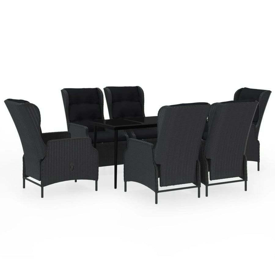 -Delige Tuinset 7 140 cm tafellengte Donkergrijs