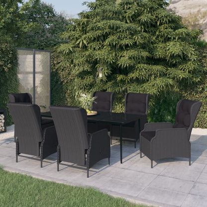 7-delige Tuinset donkergrijs