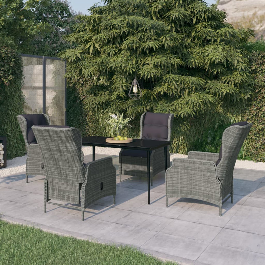 Tuinset 5 140 cm tafellengte Lichtgrijs