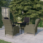 Tuinset 5-delig bruin 80 cm tafel