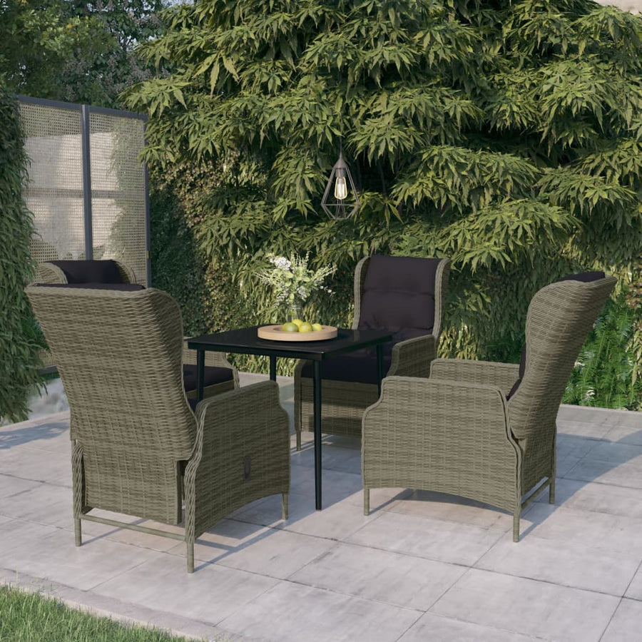 5-Delige Tuinset 4 80 cm tafellengte Bruin