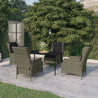 Tuinset 5-delig 140 cm bruin