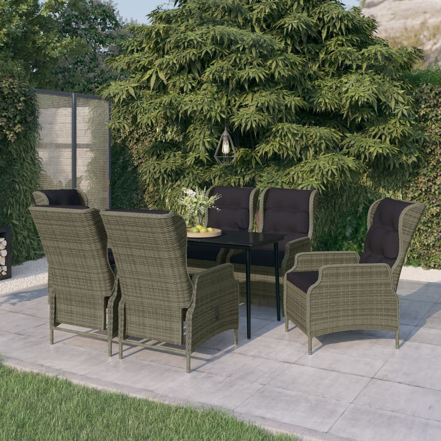 Tuinset 7 140 cm tafellengte Bruin