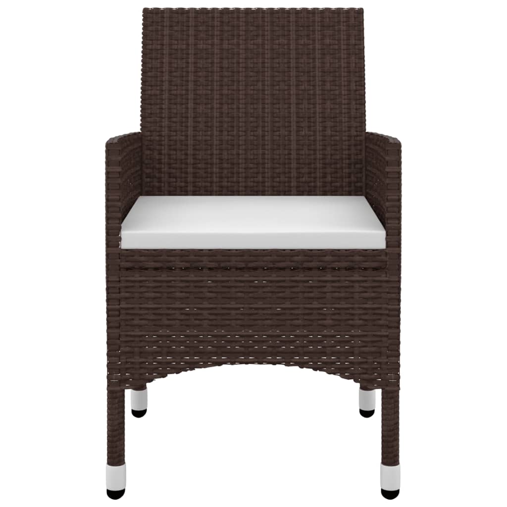 9-Delige Tuinset Met Kussens Poly Rattan En Glas 8