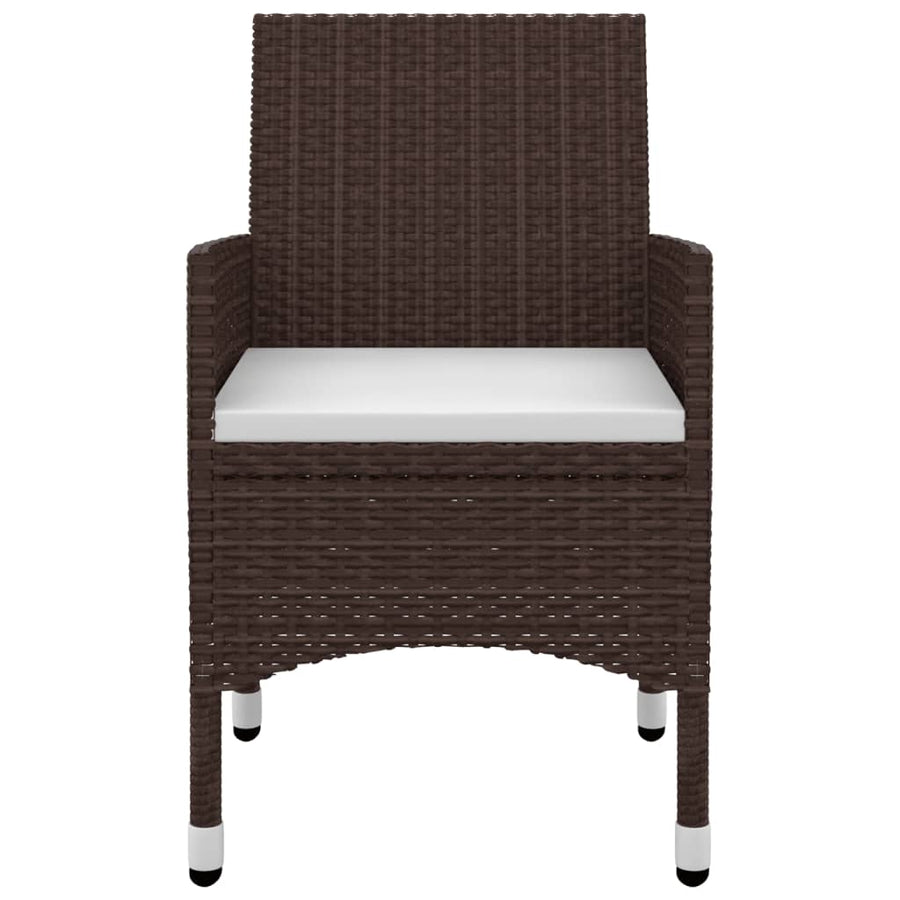 9-Delige Tuinset Met Kussens Poly Rattan En Glas 8