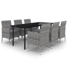 7-Delige Tuinset Met Kussens Poly Rattan En Glas 6