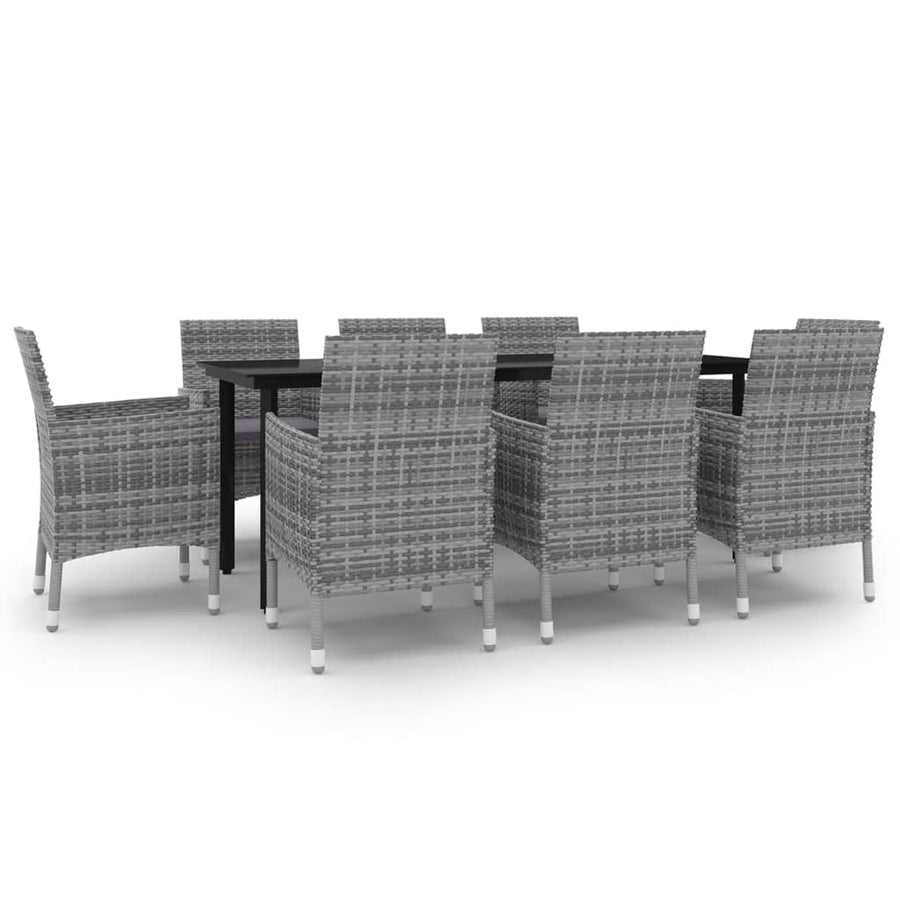Tuinset Met Kussens Poly Rattan En Glas 9