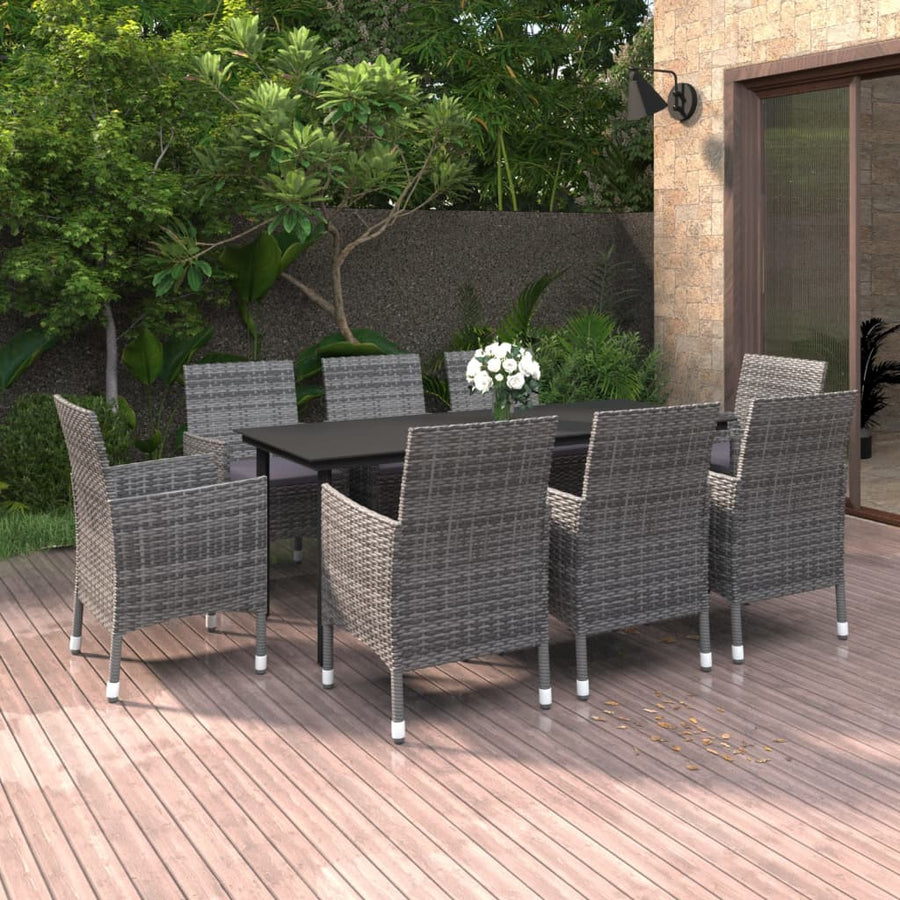 Tuinset Met Kussens Poly Rattan En Glas 9