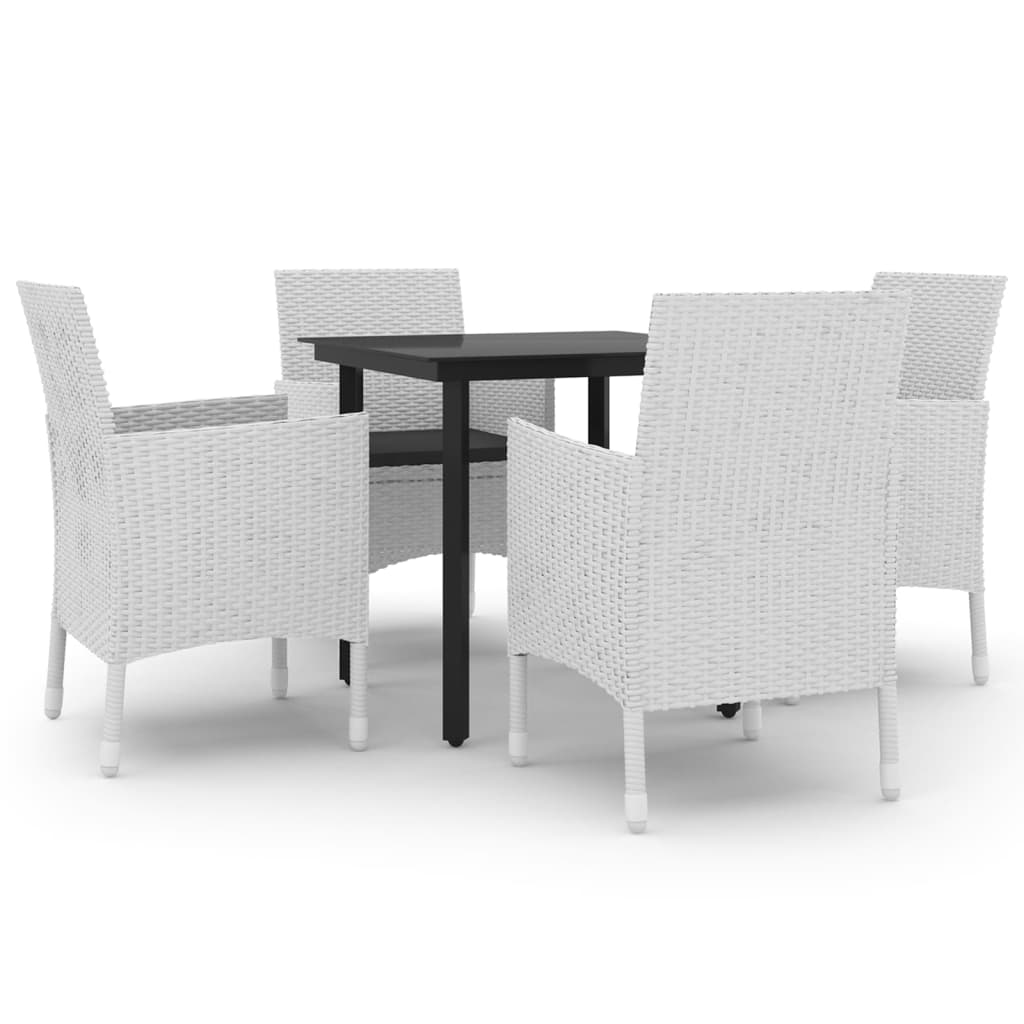 5-Delige Tuinset Met Kussens Poly Rattan En Glas 4