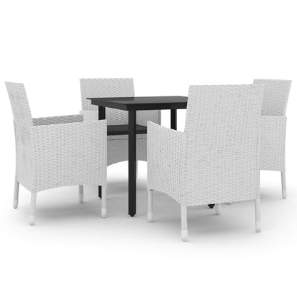 5-Delige Tuinset Met Kussens Poly Rattan En Glas 4