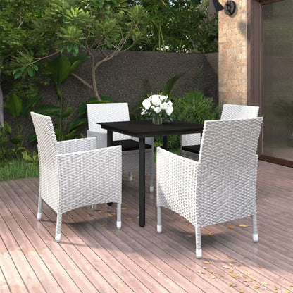 5-Delige Tuinset Met Kussens Poly Rattan En Glas 4