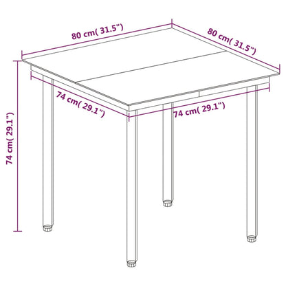 -Delige Tuinset Met Kussens Poly Rattan En Glas 3 80 cm tafellengte Grijs