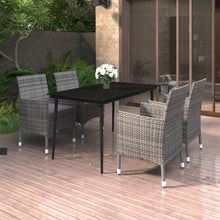 5-Delige Tuinset Met Kussens Poly Rattan En Glas 4