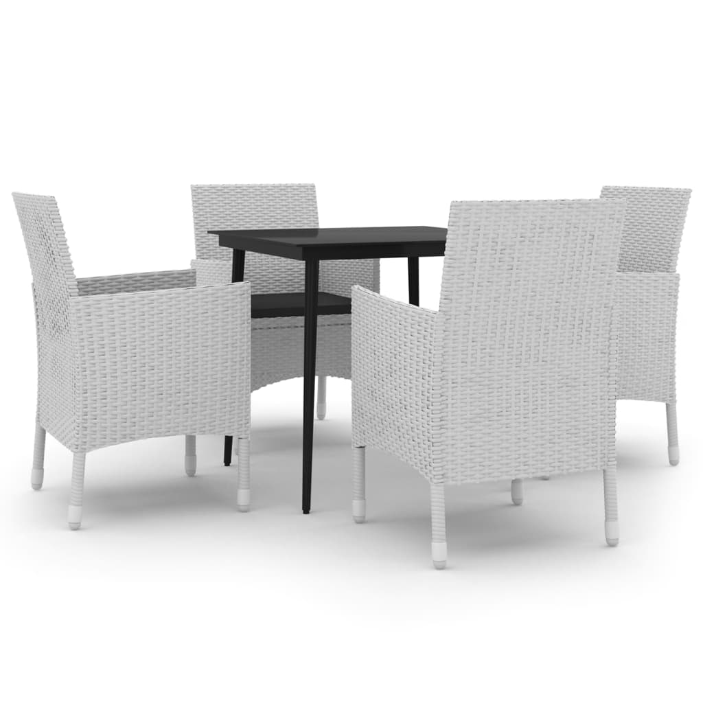 5-Delige Tuinset Met Kussens Poly Rattan En Glas 4