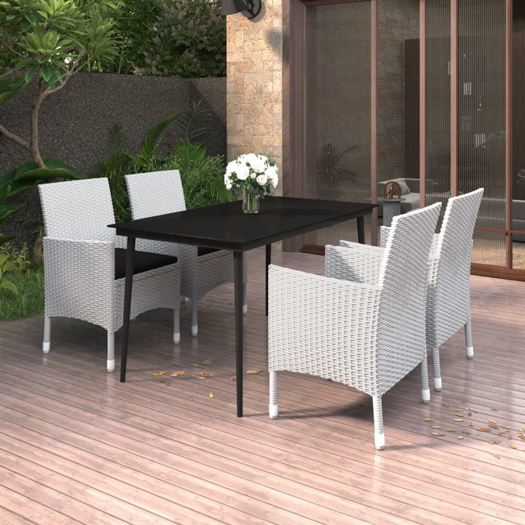 Tuinset Met Kussens Poly Rattan En Glas 5