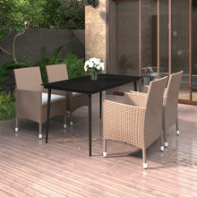 5-Delige Tuinset Met Kussens Poly Rattan En Glas 4