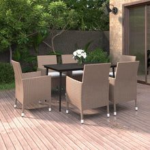7-Delige Tuinset Met Kussens Poly Rattan En Glas 6