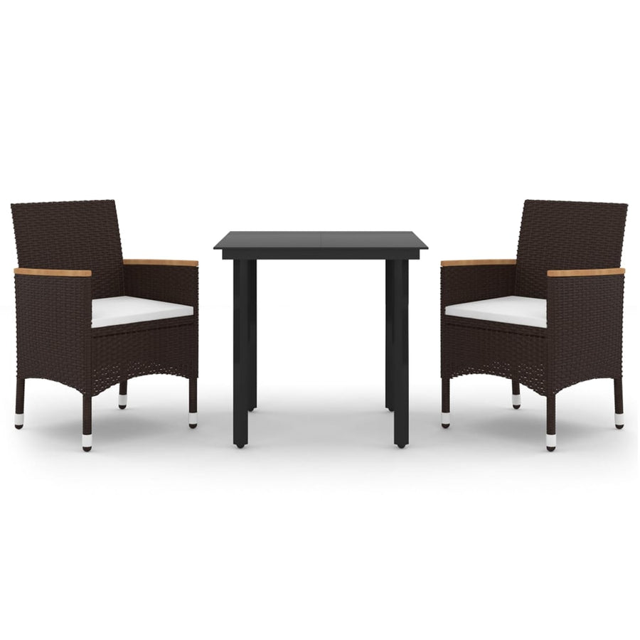 Tuinset Met Kussens Poly Rattan En Glas 3