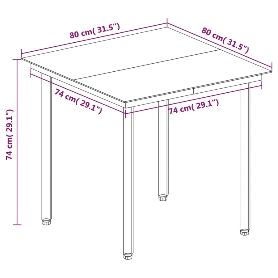 Tuinset Met Kussens Poly Rattan En Glas 3