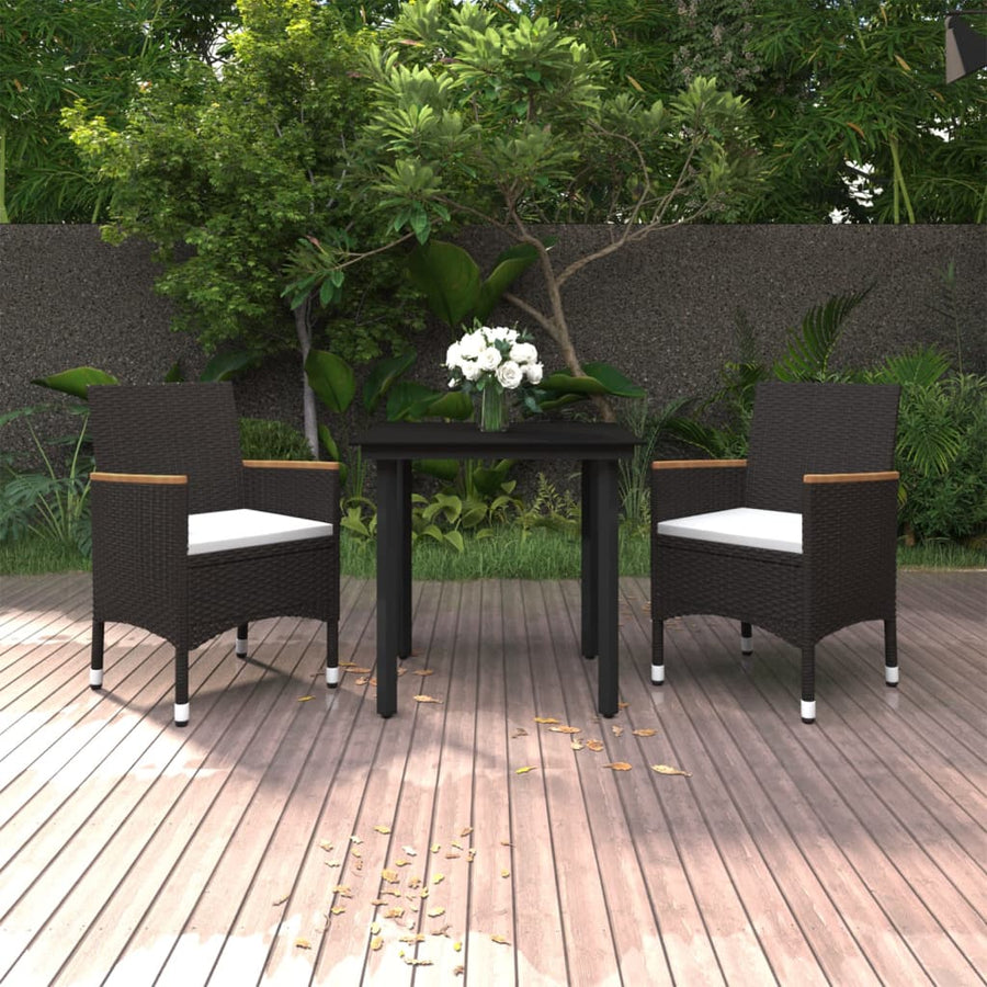 Tuinset Met Kussens Poly Rattan En Glas 3
