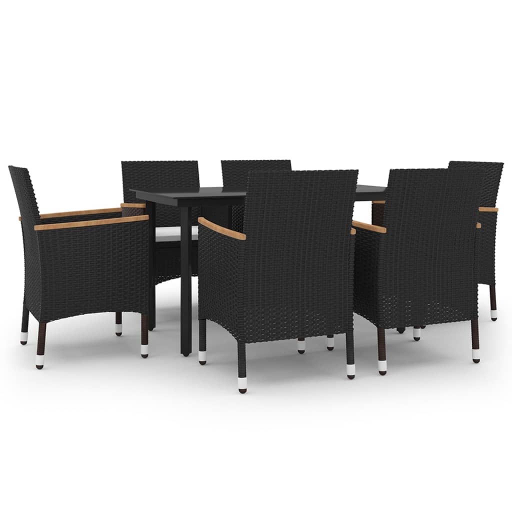 Tuinset Met Kussens Poly Rattan En Glas 7