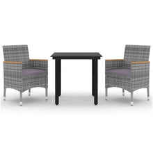 3-Delige Tuinset Met Kussens Poly Rattan En Glas 2