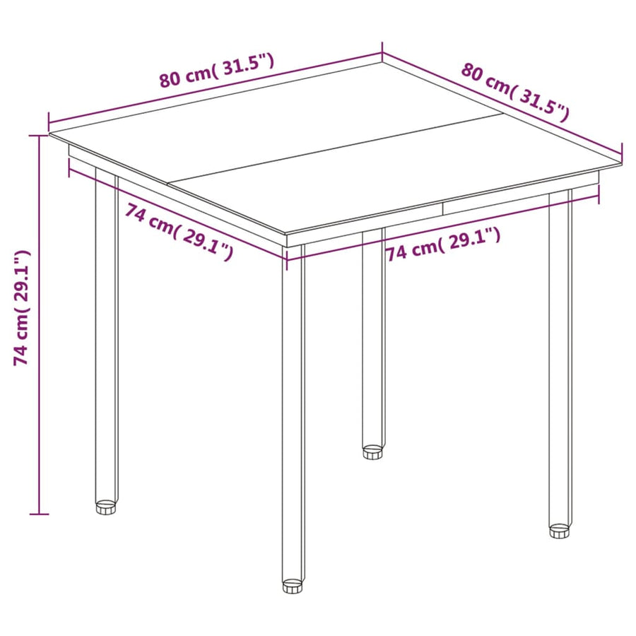 5-Delige Tuinset Met Kussens Poly Rattan En Glas 4