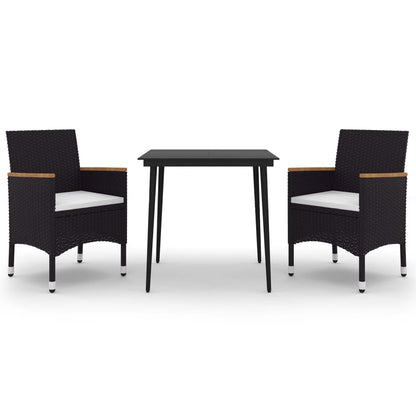 Tuinset Met Kussens Poly Rattan En Glas 3