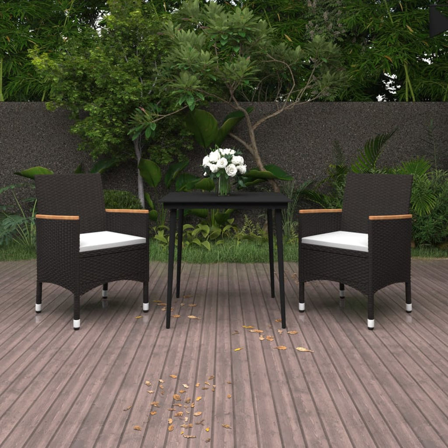 Tuinset Met Kussens Poly Rattan En Glas 3