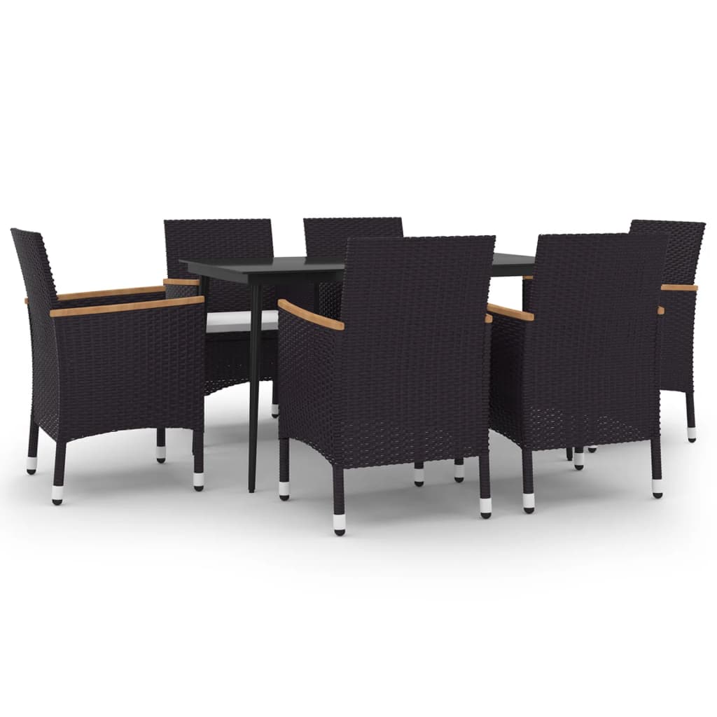 Tuinset Met Kussens Poly Rattan En Glas 7