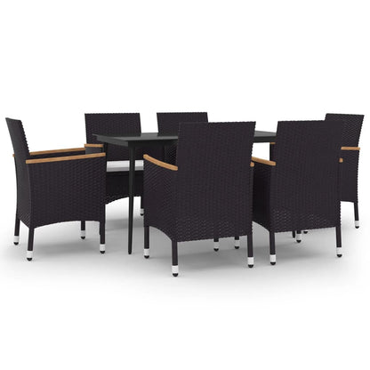 Tuinset Met Kussens Poly Rattan En Glas 7