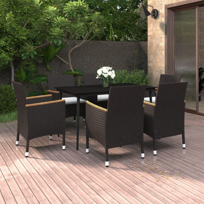 Tuinset Met Kussens Poly Rattan En Glas 7